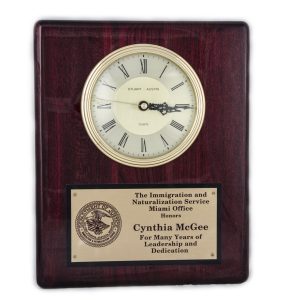 10.5'' x 13'' rosewood piano finished wall clock