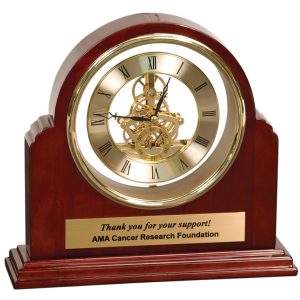 Grand piano step-arch clock