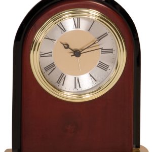 6.5 inch mahogany finished arch clock