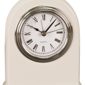 4'' x 5'' white piano finished arch desk clock