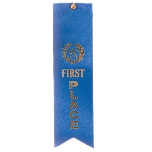 2'' x 8'' 1st place ribbon with string