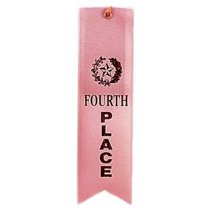 2'' x 8'' 4th place ribbon with string