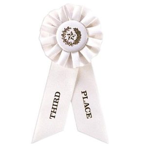 8.5 inch 3rd place rosette ribbon