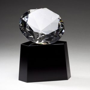 4.75'' x 6'' crystal diamond on base