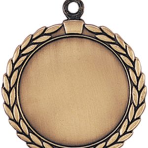2.5 inch wreath medallion with custom print insert