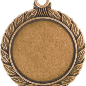 2.5 inch wreath medallion with custom print insert